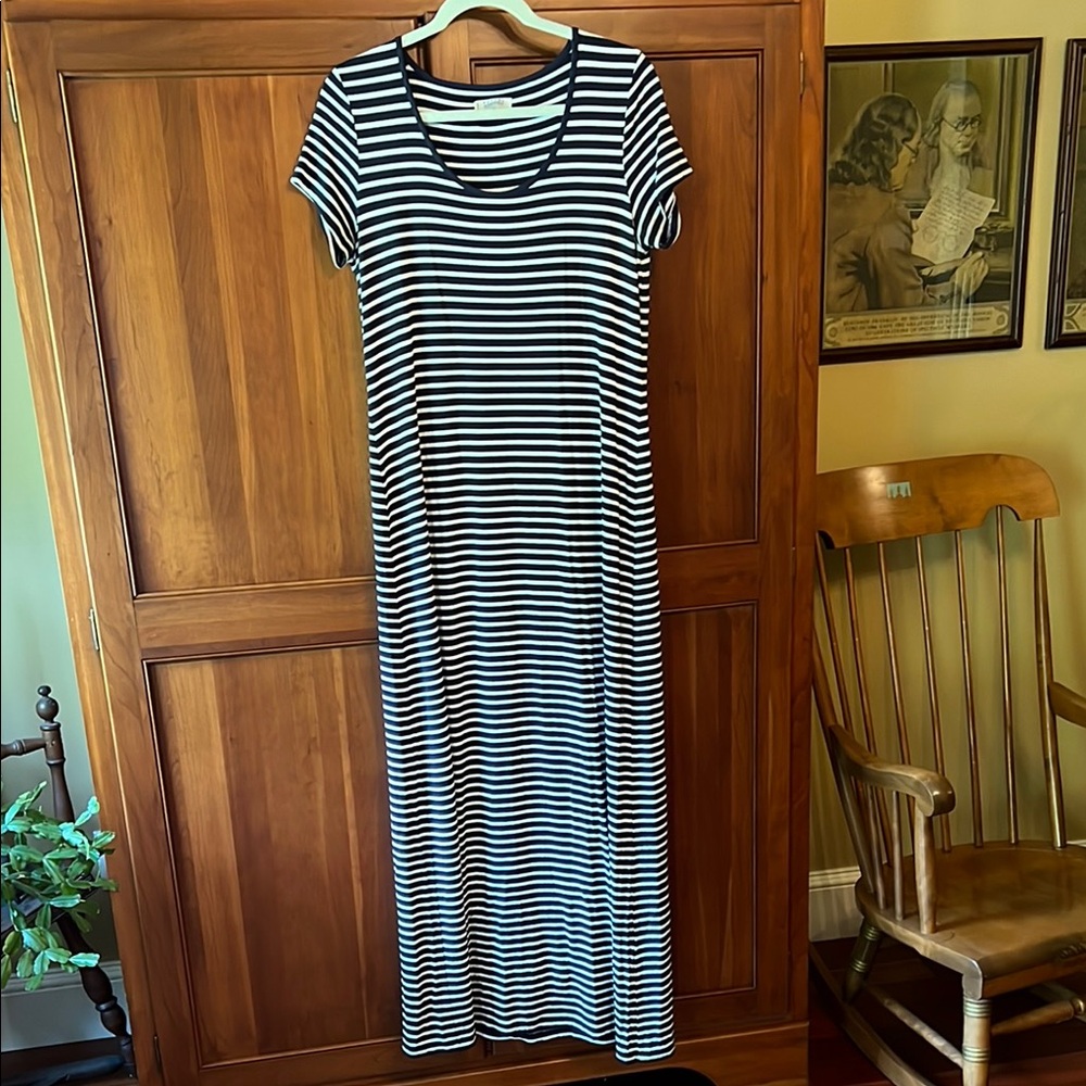 Mott50 Blue and White Casual Maxi Dress